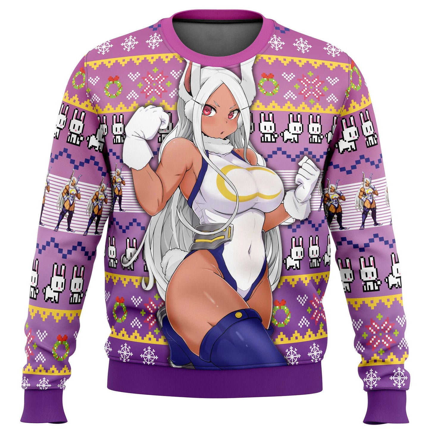Rumi Usagiyama Mirko My Hero Academia Ugly Christmas Sweater - WeCustomit