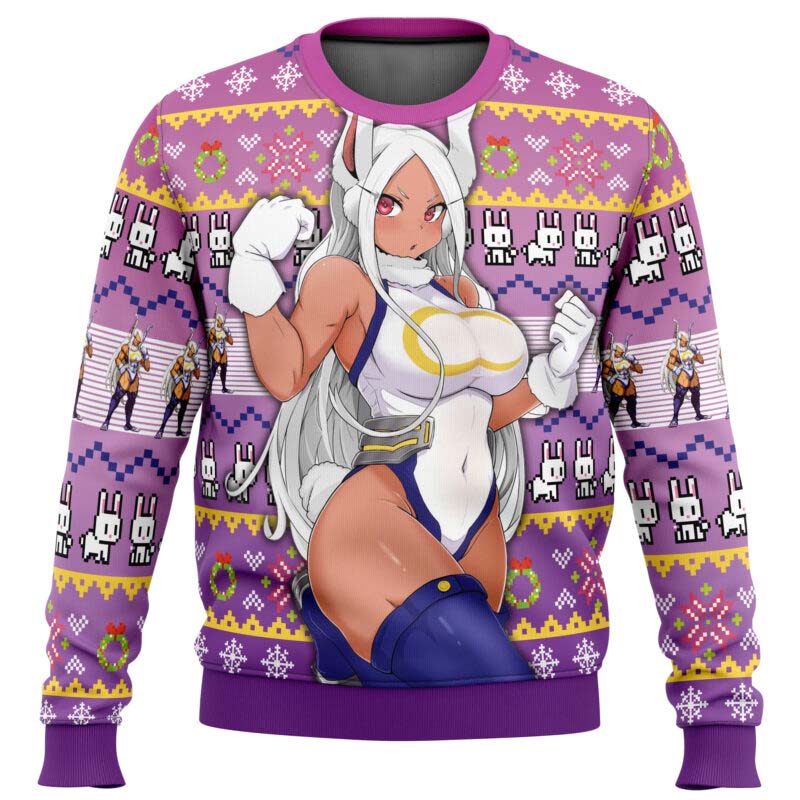 Rumi Usagiyama Mirko My Hero Academia Ugly Christmas Sweater - WeCustomit
