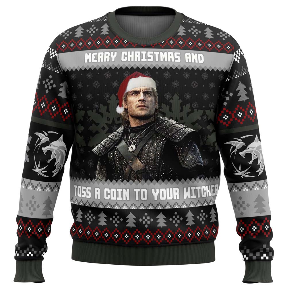 Santa Witcher The Witcher Ugly Christmas Sweater - WeCustomit