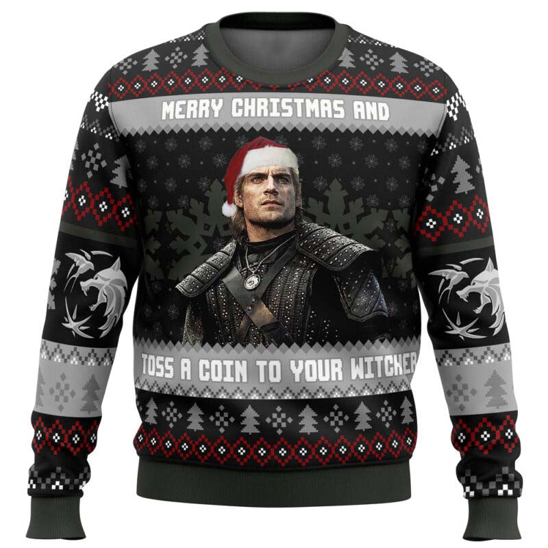 Santa Witcher The Witcher Ugly Christmas Sweater - WeCustomit