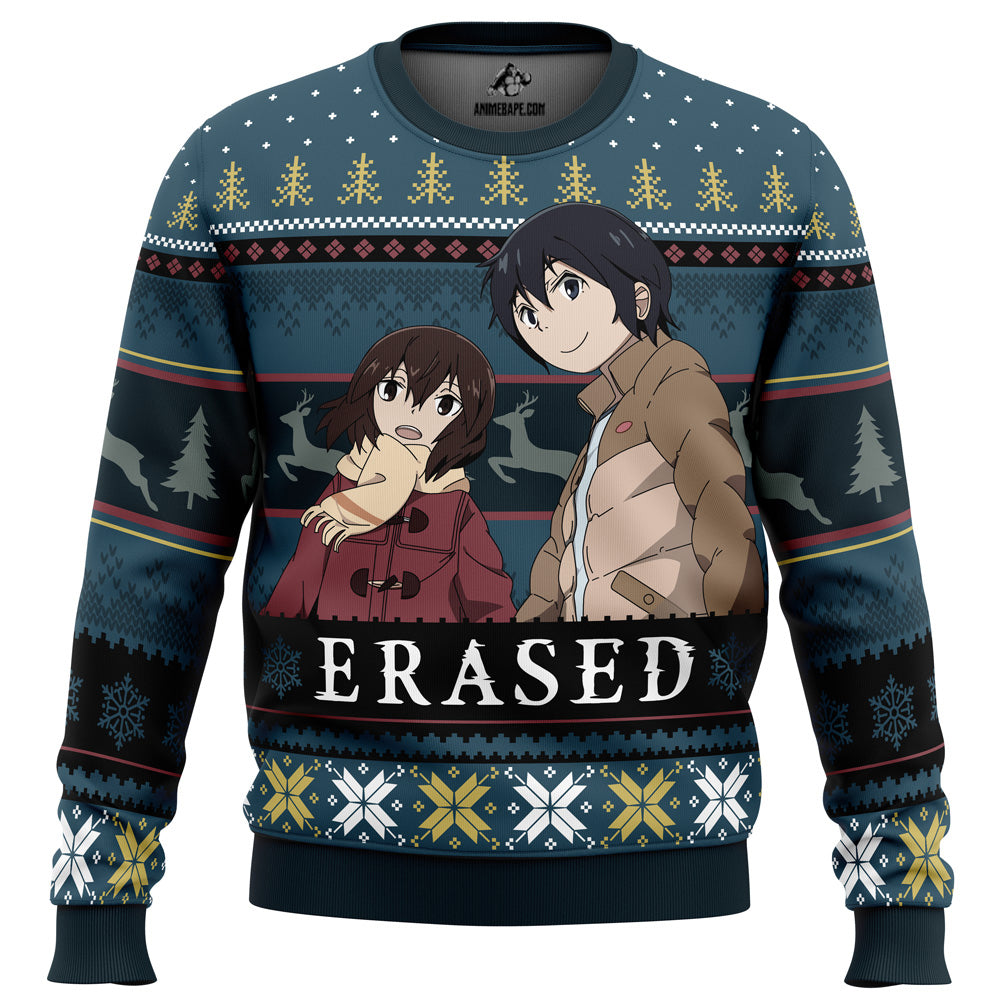 Satoru And Kayo Erased Ugly Christmas Sweater - WeCustomit
