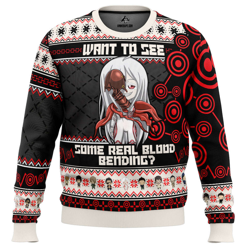 Shiro Blood Bending Deadman Wonderland Ugly Christmas Sweater - WeCustomit