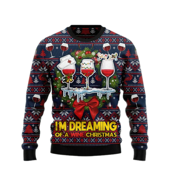 Red Wine Ugly Christmas Sweater For Men & Women Christmas Gift Sweater US1611 - WeCustomit