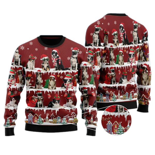 Cute Dogs Ugly Christmas Sweater For Men & Women Christmas Gift Sweater US1615 - WeCustomit