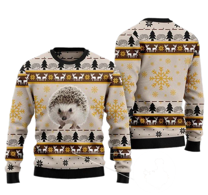 Hedgehog Ugly Christmas Sweater For Men & Women Christmas Gift Sweater US1647 - WeCustomit