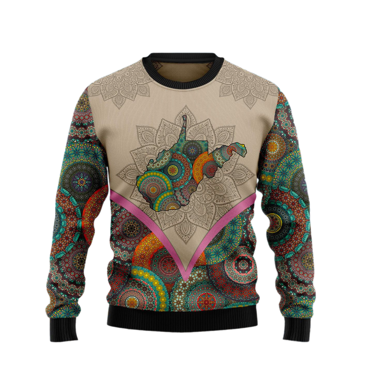 Mandala Ugly Christmas Sweater For Men & Women Christmas Gift Sweater US1013 - WeCustomit