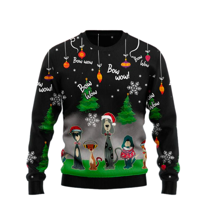 Dog Bow Wow Ugly Christmas Sweater For Men & Women Christmas Gift Sweater US1557 - WeCustomit