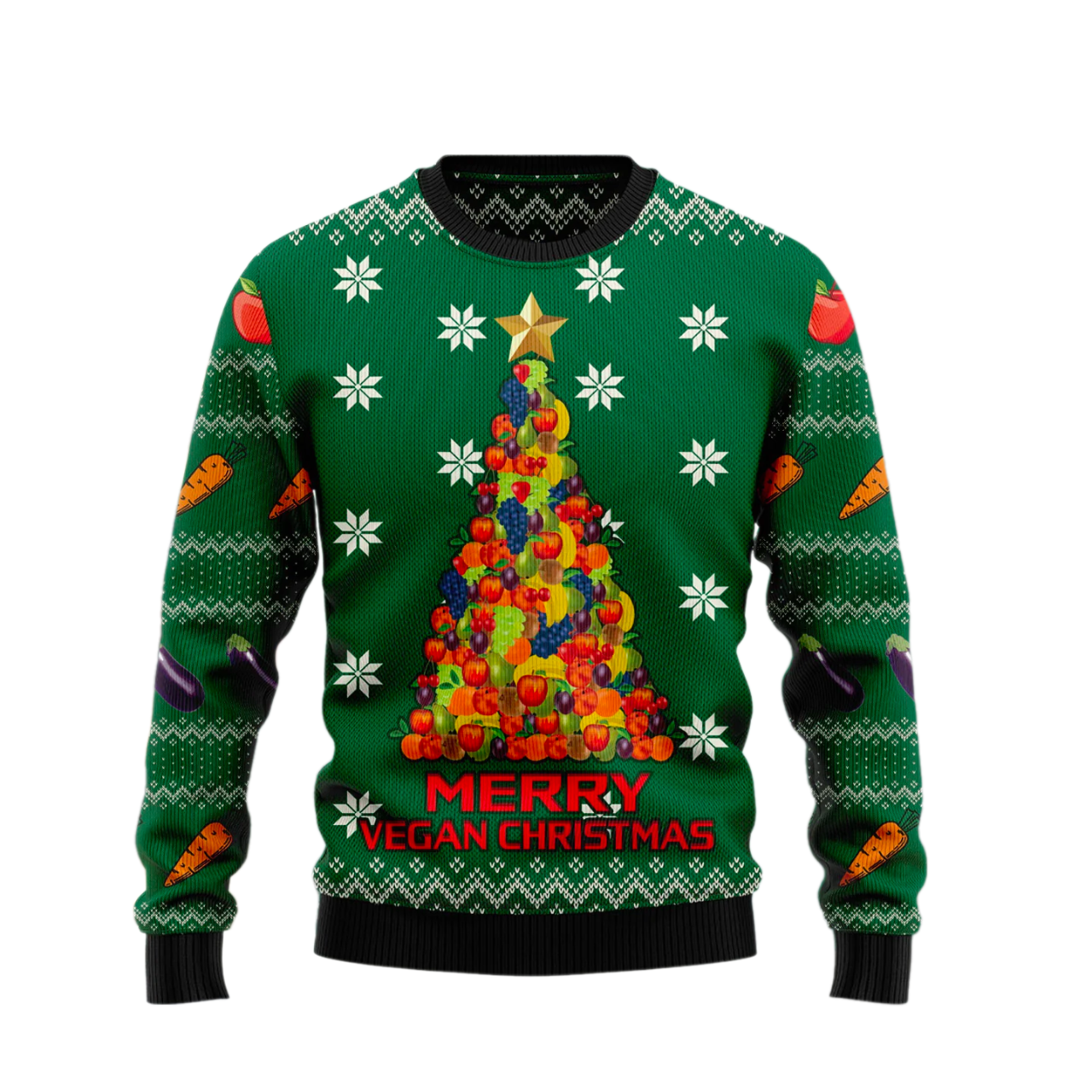 Merry Vegan Christmas Ugly Christmas Sweater For Men & Women Christmas Gift Sweater US1559 - WeCustomit