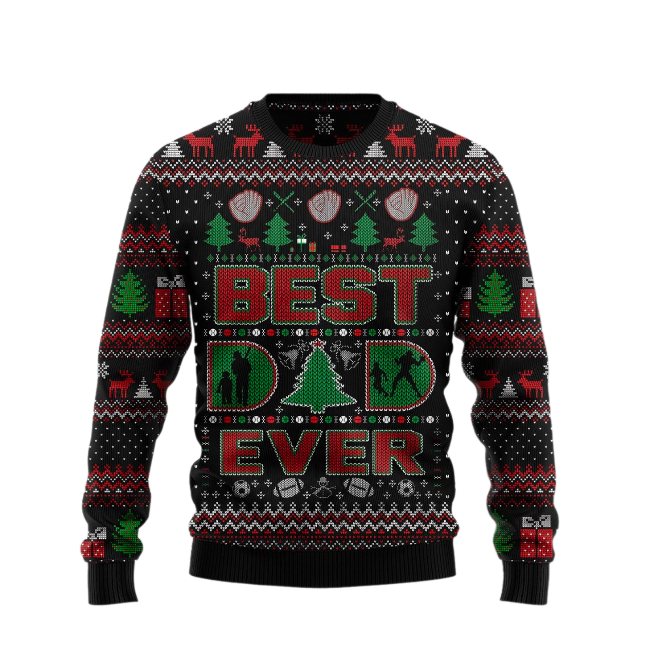 Best Dad Ever Ugly Christmas Sweater For Men & Women Christmas Gift Sweater US1568 - WeCustomit