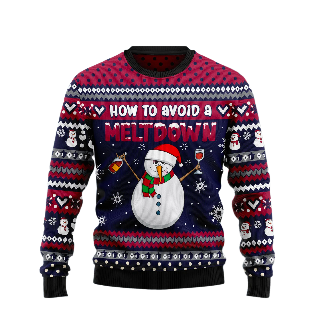 Snowman Ugly Christmas Sweater For Men & Women Christmas Gift Sweater US1687 - WeCustomit