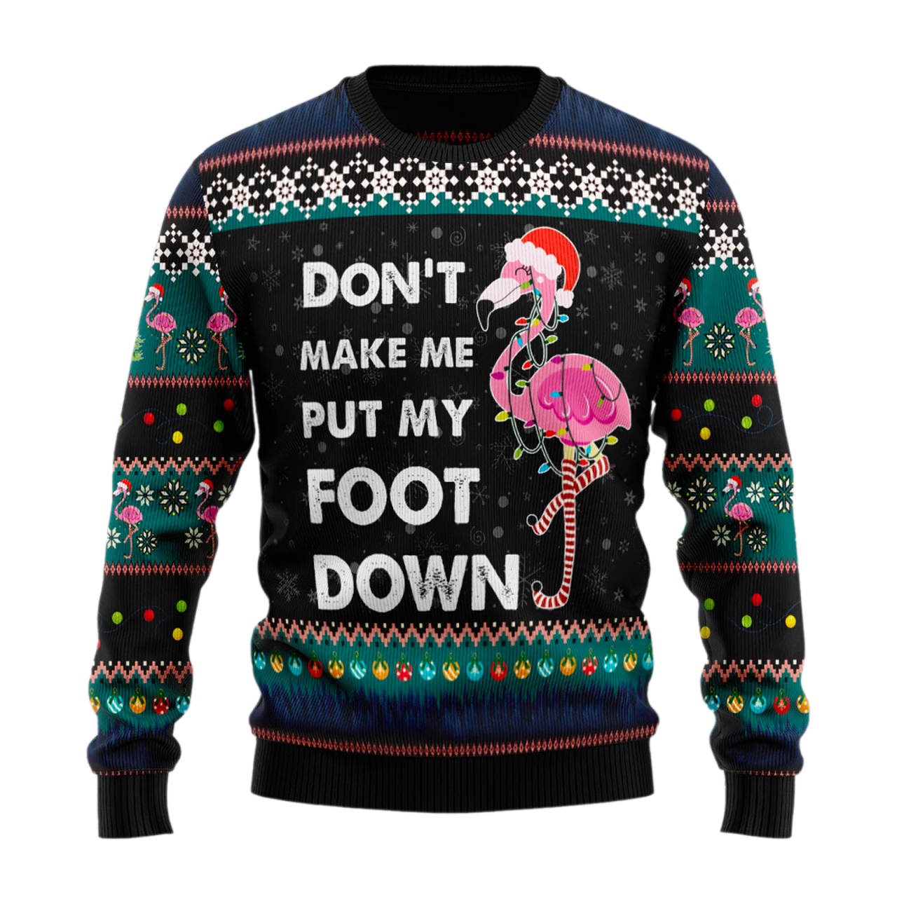 Flamingo Ugly Christmas Sweater For Men & Women Christmas Gift Sweater US1702 - WeCustomit
