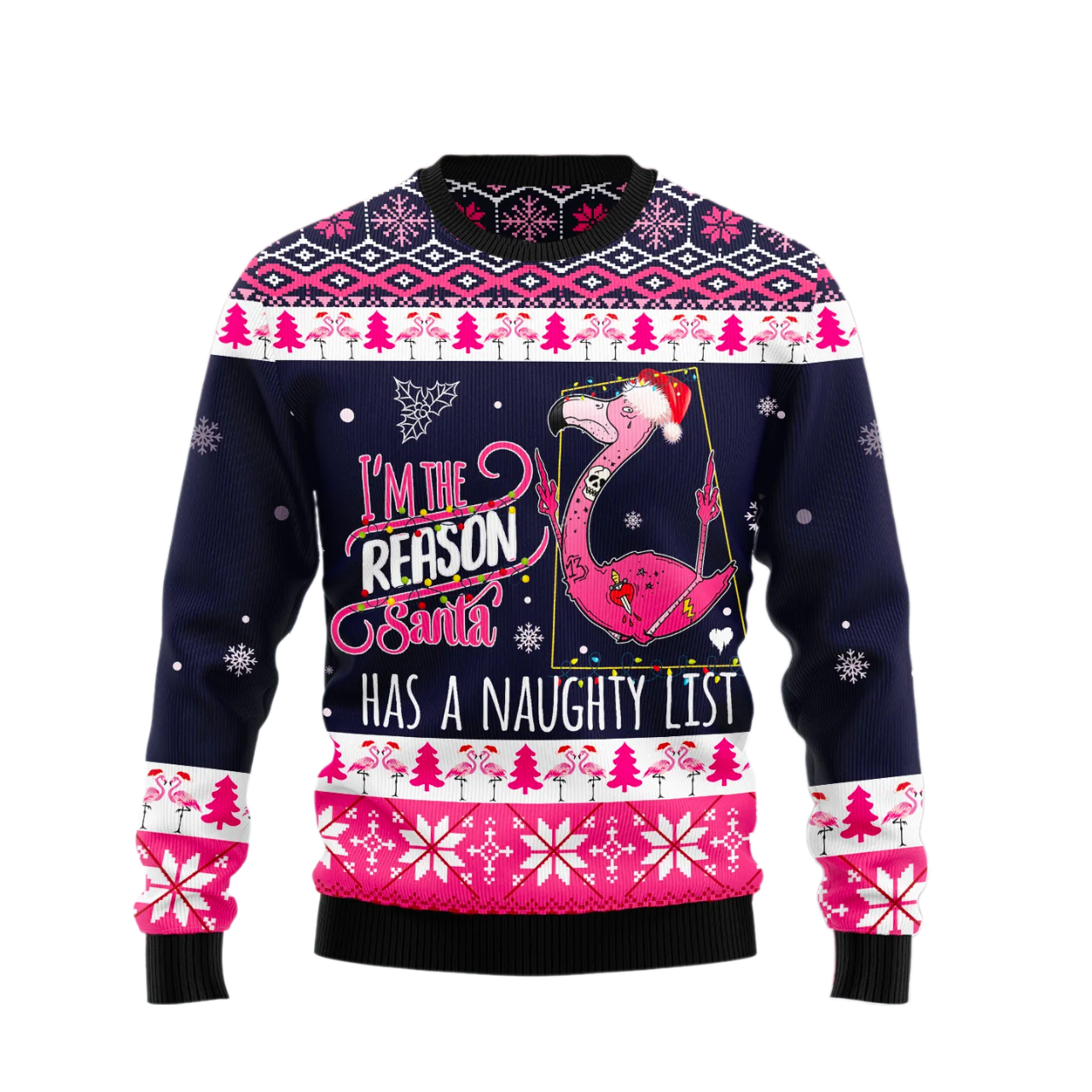 Flamingo Ugly Christmas Sweater For Men & Women Christmas Gift Sweater US1707 - WeCustomit