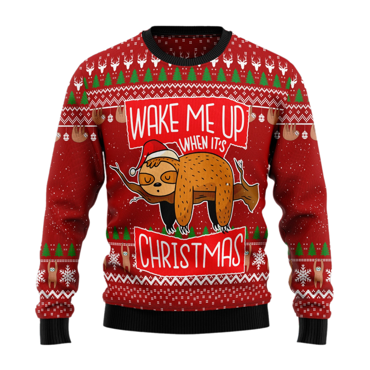 Sloth It‘s Christmas Gift Ugly Christmas Sweater For Men & Women Christmas Gift Sweater US1552 - WeCustomit