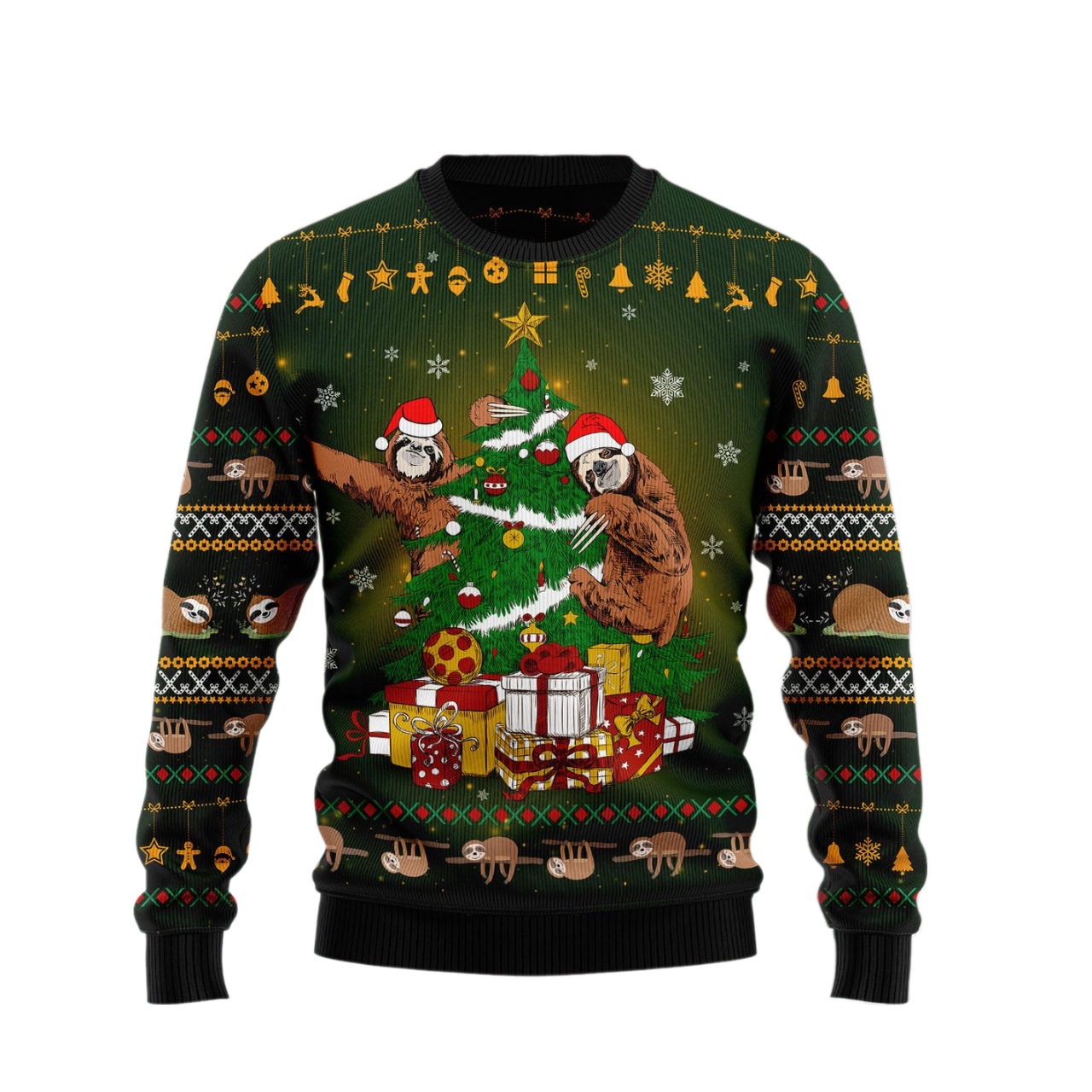 Sloth Christmas Tree Ugly Christmas Sweater For Men & Women Christmas Gift Sweater US1546 - WeCustomit