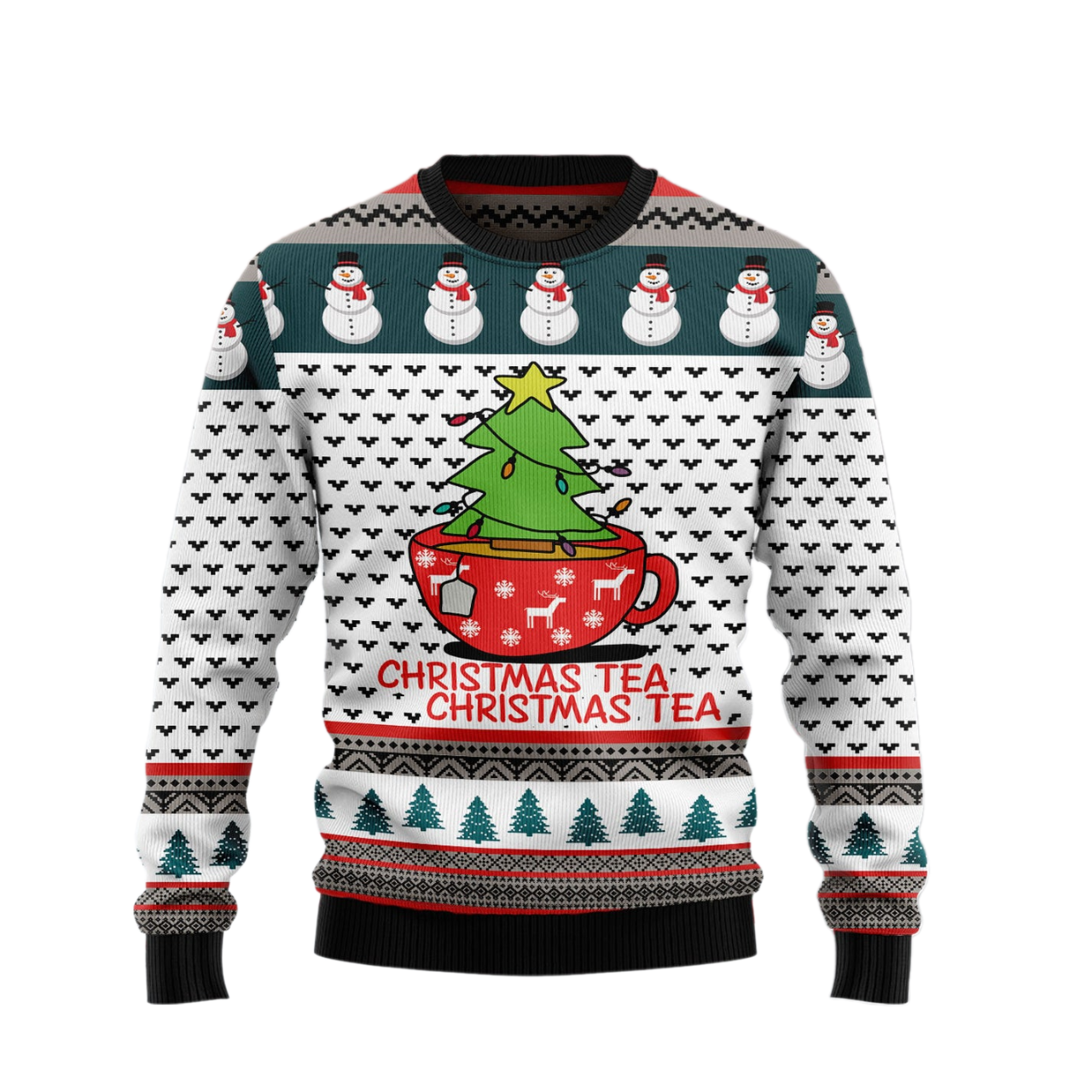 Christmas Tea Ugly Christmas Sweater For Men & Women Christmas Gift Sweater US1527 - WeCustomit
