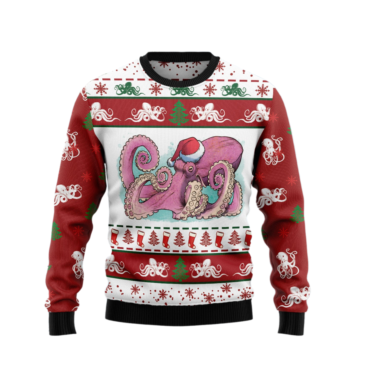 Octopus Noel Ugly Christmas Sweater For Men & Women Christmas Gift Sweater US1525 - WeCustomit