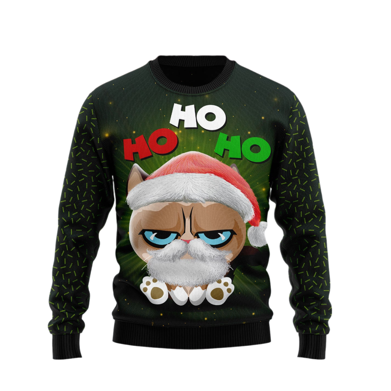 Grumpy Cat Hohoho Ugly Christmas Sweater For Men & Women Christmas Gift Sweater US1555 - WeCustomit