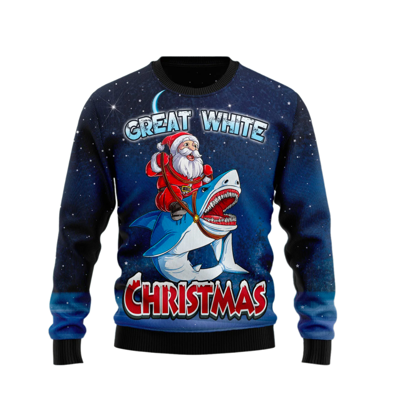 White Christmas Shark Ugly Christmas Sweater For Men & Women Christmas Gift Sweater US1739 - WeCustomit