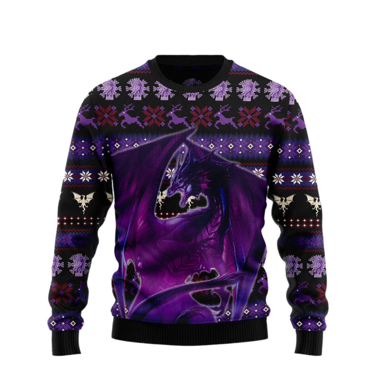 Purple Dragon Ugly Halloween Sweater For Men & Women Halloween Gift Sweater US1034 - WeCustomit