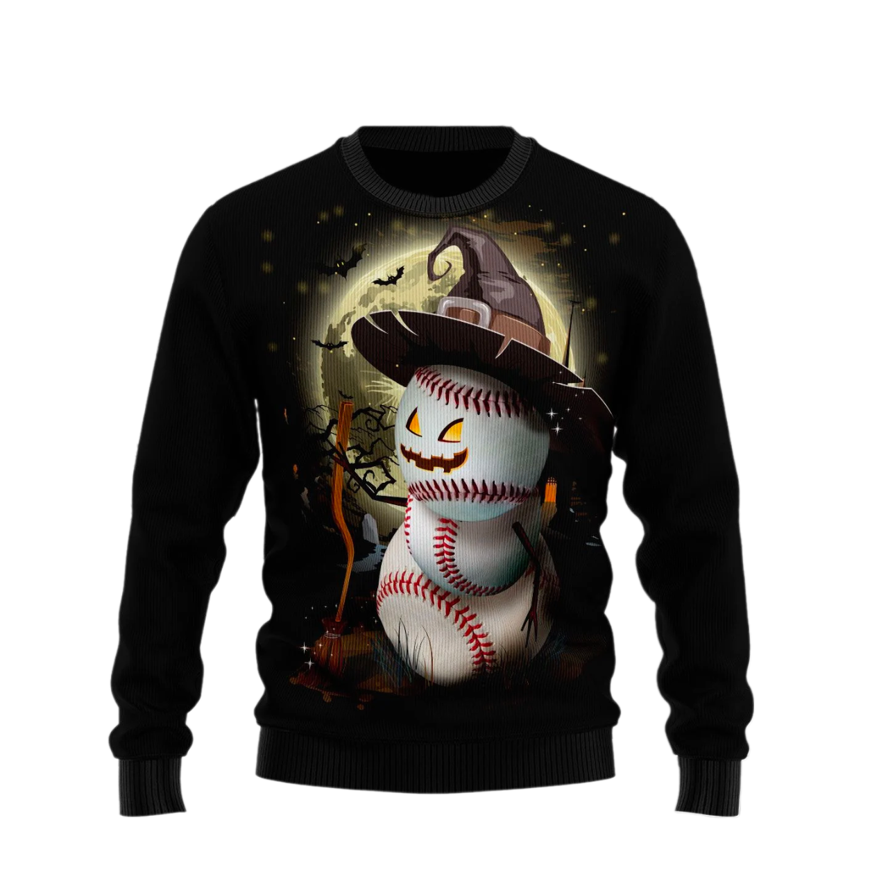 Baseball Witch Ugly Halloween Sweater For Men & Women Halloween Gift Sweater US1025 - WeCustomit