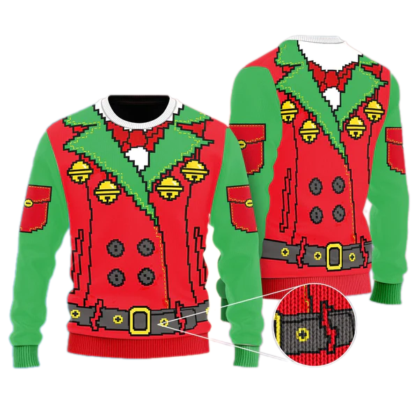 Xmas Tree Green Ugly Christmas Sweater For Men & Women Christmas Gift Sweater US1822 - WeCustomit