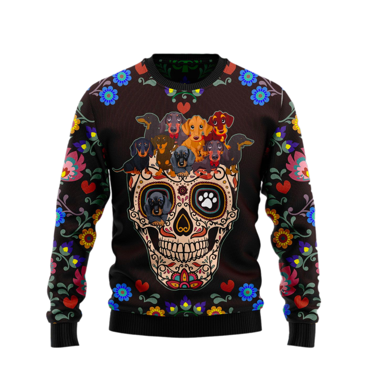 Dog Skull Ugly Halloween Sweater For Men & Women Halloween Gift Sweater US1020 - WeCustomit
