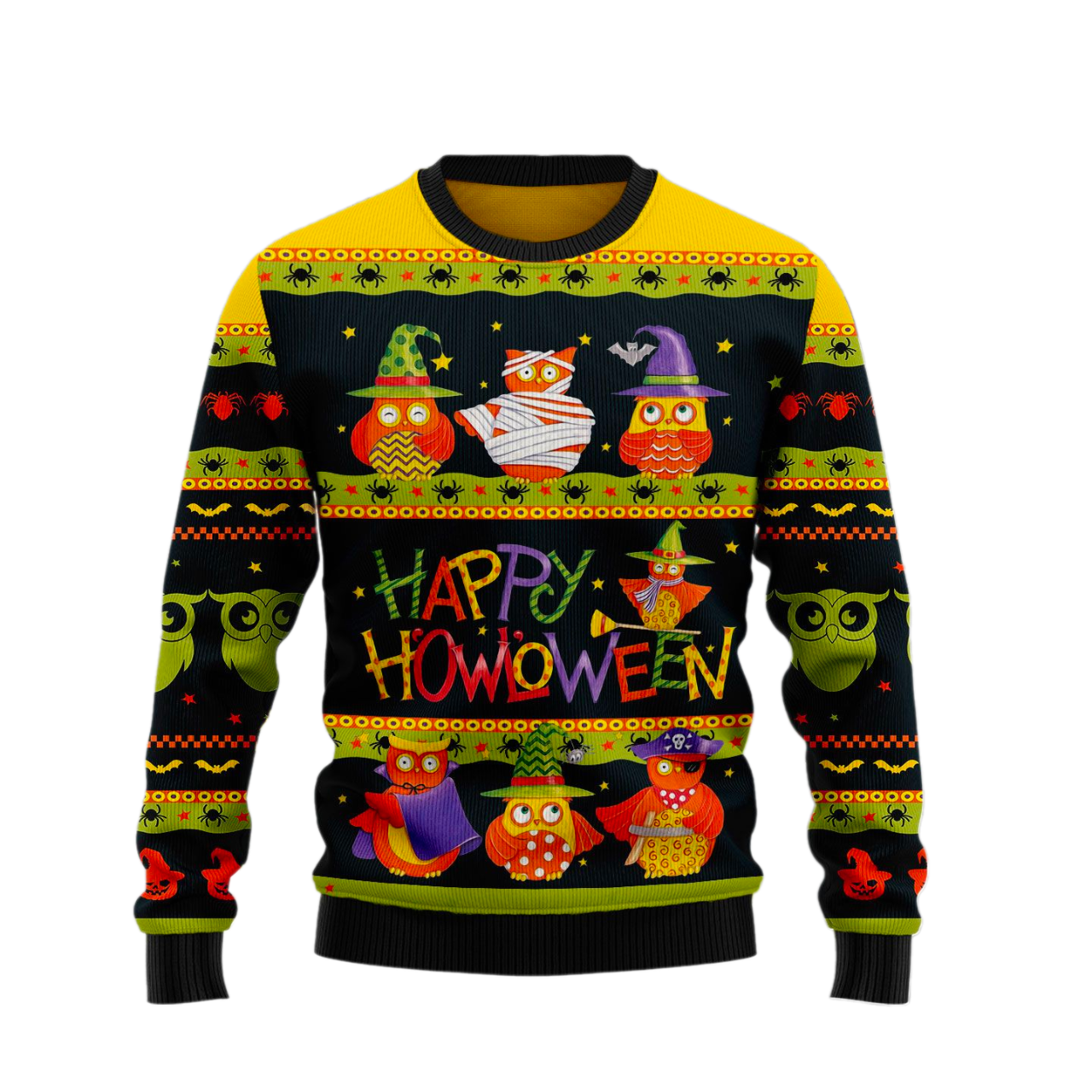 Owl Howloween Ugly Halloween Sweater For Men & Women Halloween Gift Sweater US1017 - WeCustomit