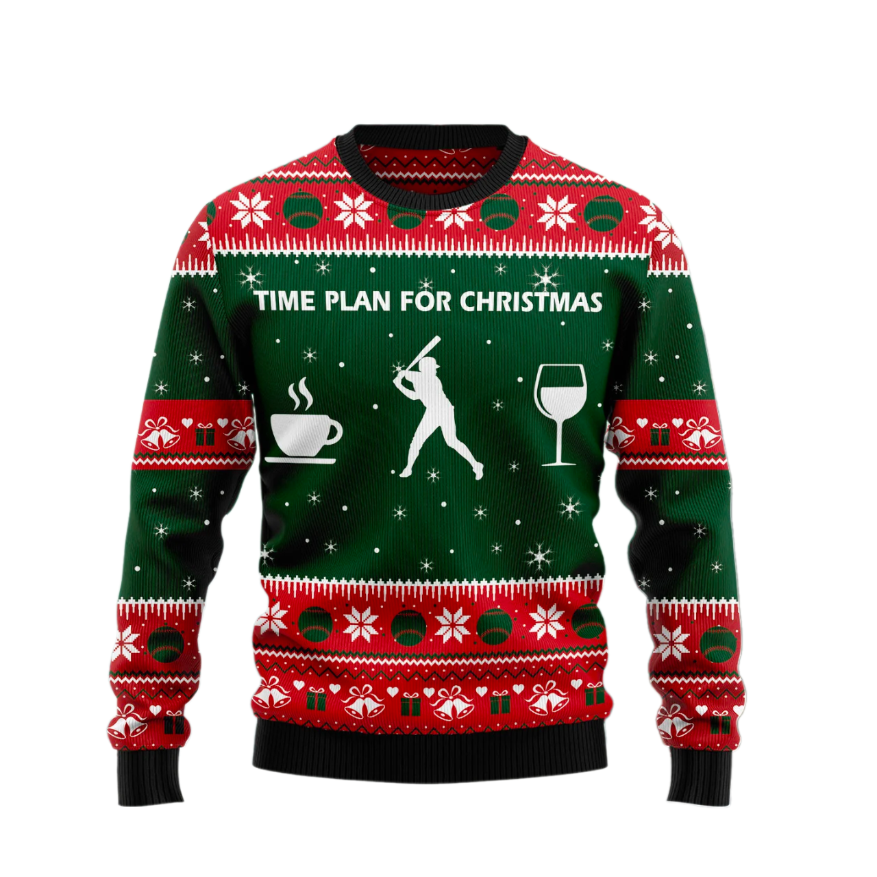 Time Plan For Christmas Baseball Ugly Christmas Sweater For Men & Women Christmas Gift Sweater US1872 - WeCustomit