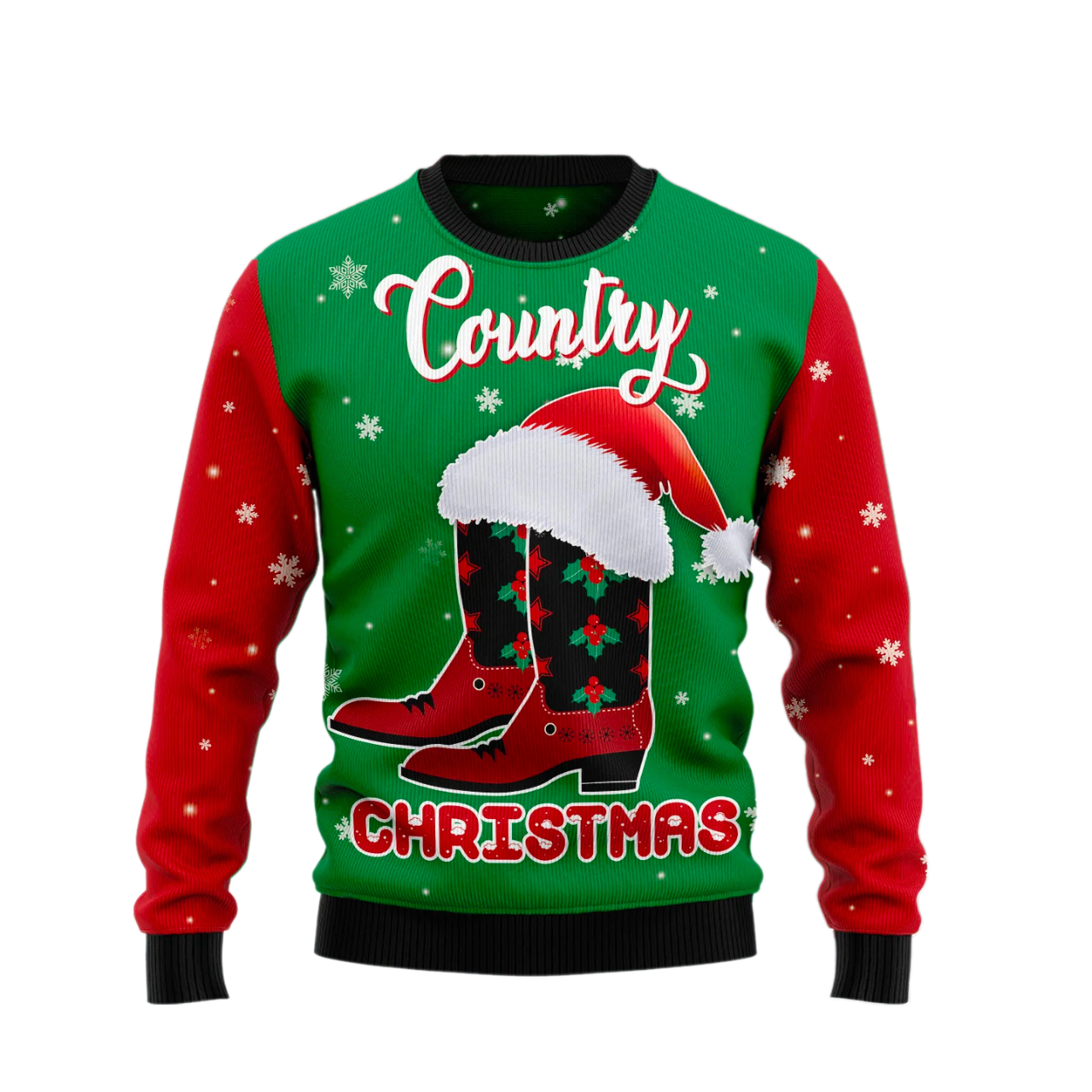 Cowgirl Country Christmas Ugly Christmas Sweater For Men & Women Christmas Gift Sweater US1885 - WeCustomit