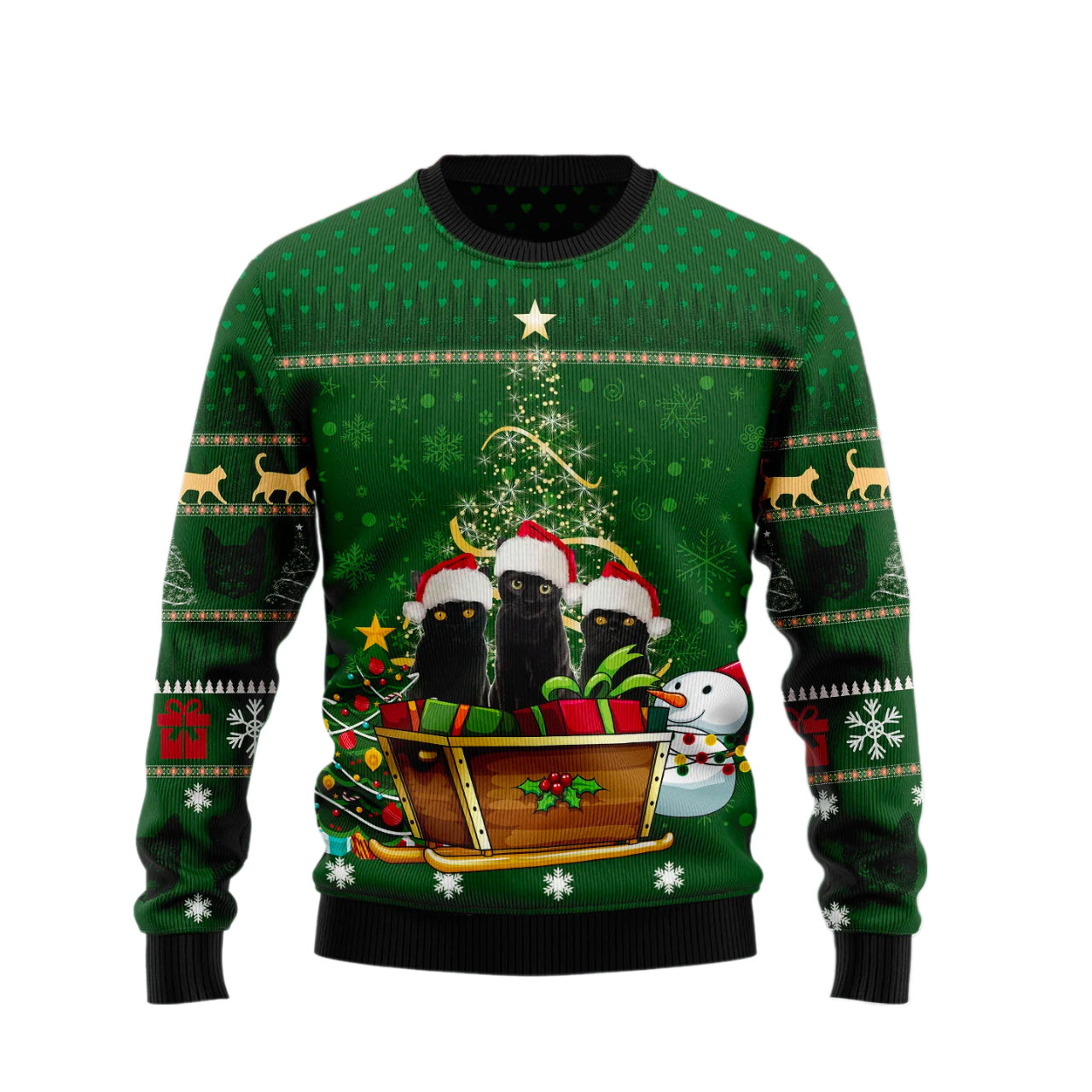 Black Cat Group Xmas Ugly Christmas Sweater For Men & Women Christmas Gift Sweater US1889 - WeCustomit