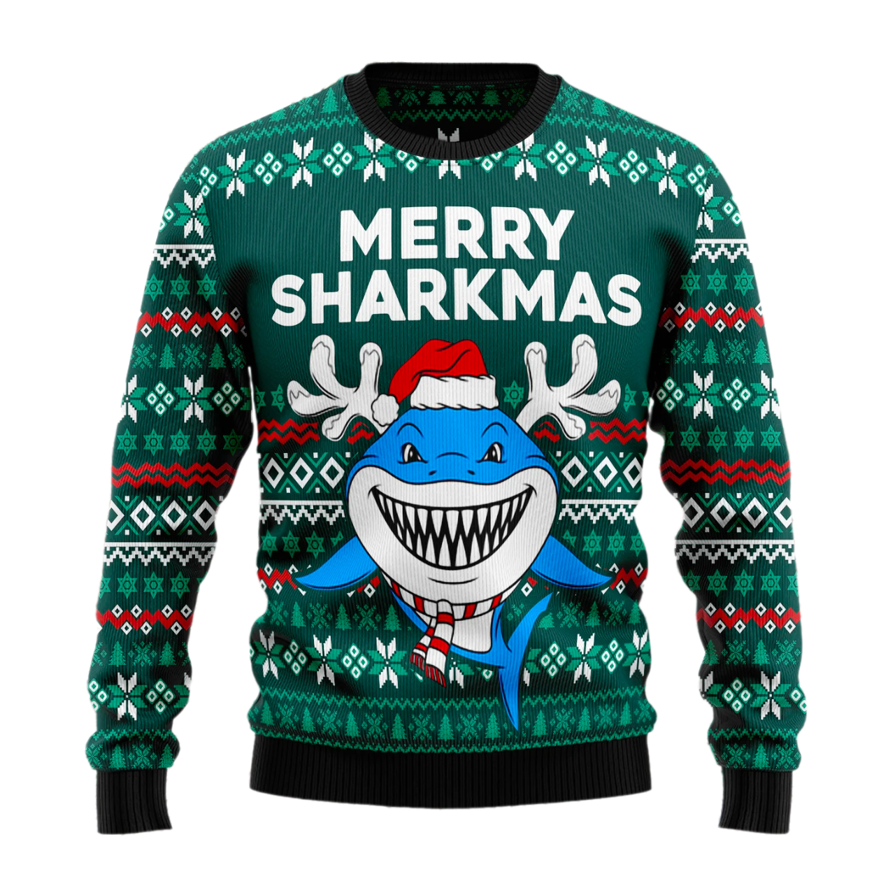 Merry Sharkmas Ugly Christmas Sweater For Men & Women Christmas Gift Sweater US1894 - WeCustomit