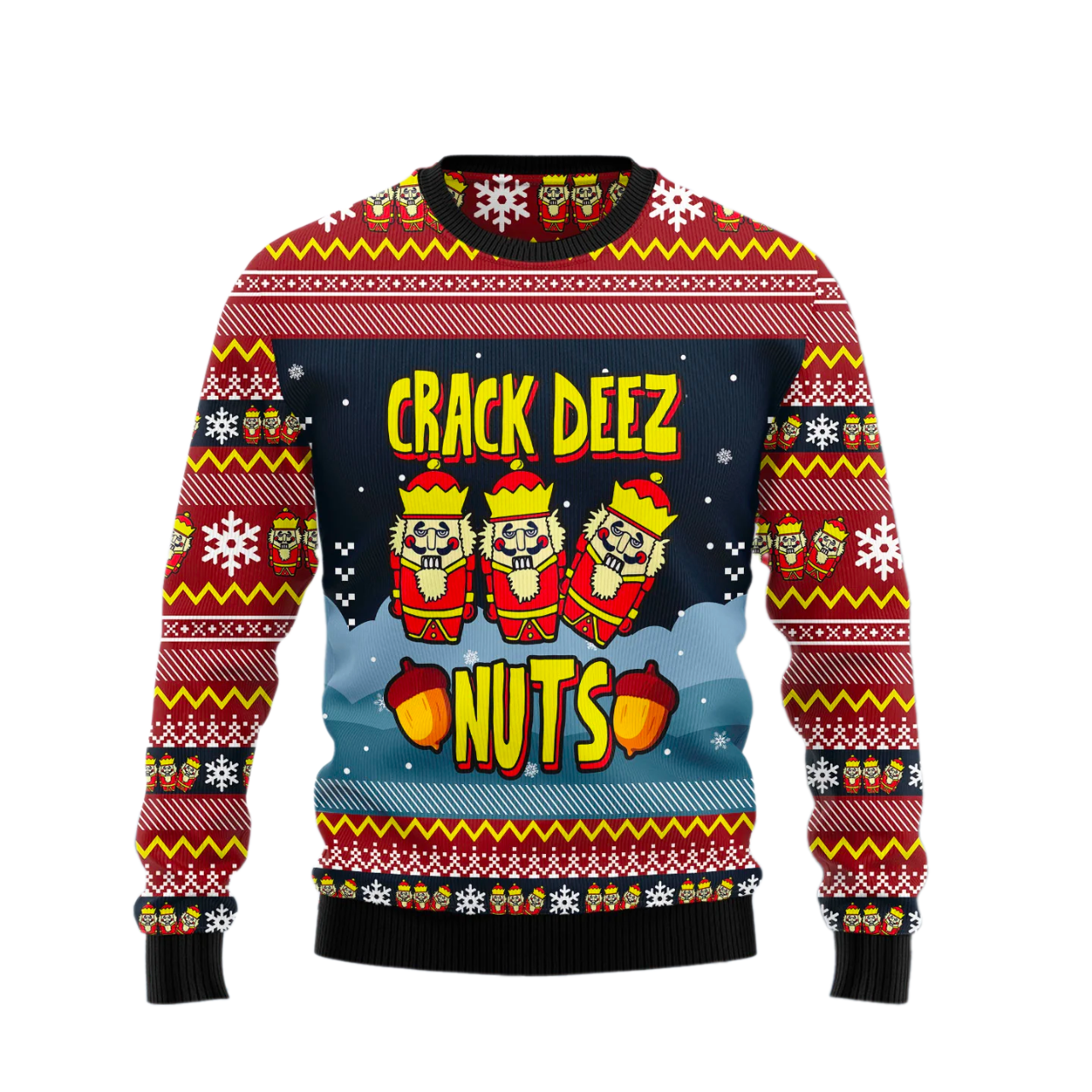 Crack Deez Nuts Ugly Christmas Sweater For Men & Women Christmas Gift Sweater US1896 - WeCustomit