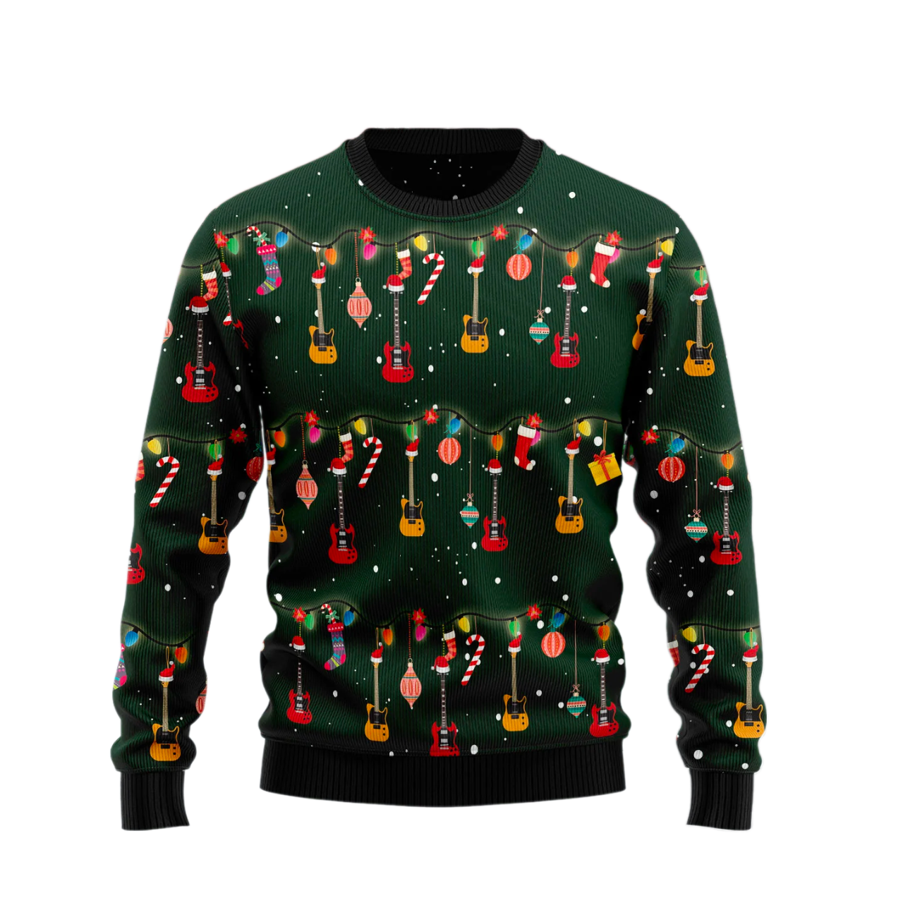Christmas Instrument Electric Guitar Ugly Christmas Sweater For Men & Women Christmas Gift Sweater US1899 - WeCustomit