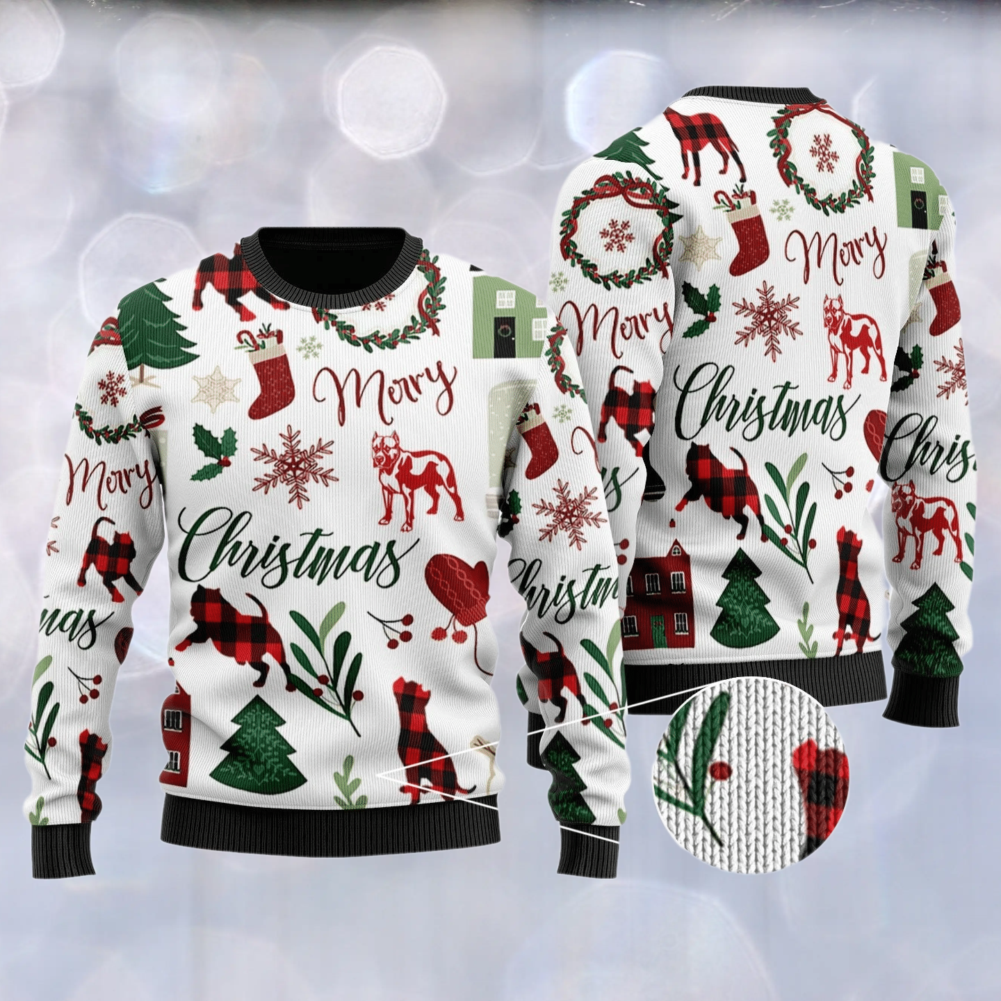 Cute Dog Ugly Christmas Sweater For Men & Women Christmas Gift Sweater US1960 - WeCustomit