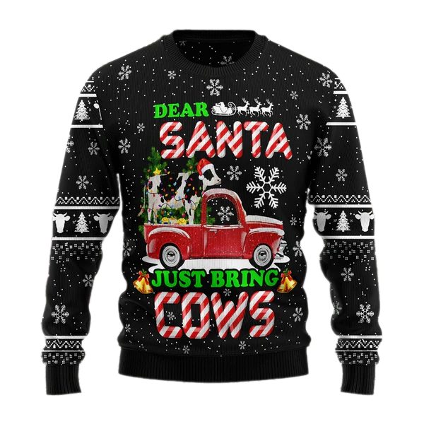 Deer Santa Ugly Christmas Sweater For Men & Women Christmas Gift Sweater US1964 - WeCustomit