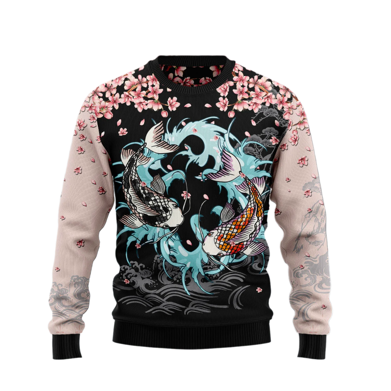 Fish Blossom Ugly Christmas Sweater For Men & Women Christmas Gift Sweater US1905 - WeCustomit