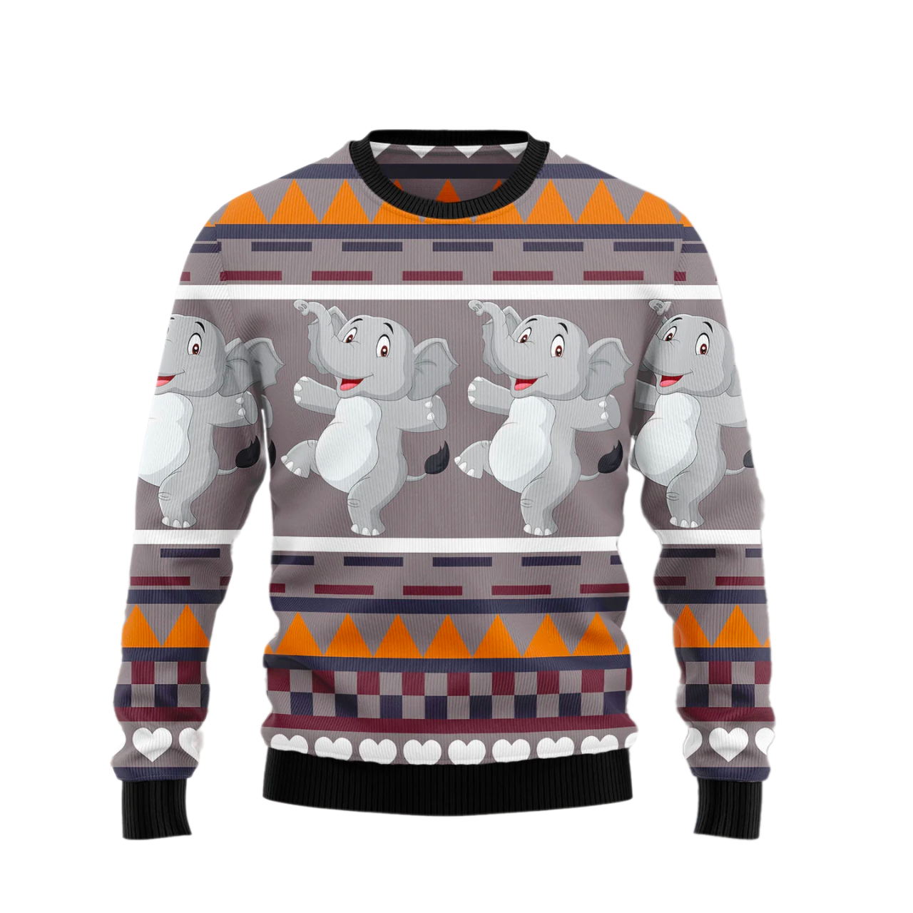 Elephant Dancing Ugly Christmas Sweater For Men & Women Christmas Gift Sweater US1906 - WeCustomit