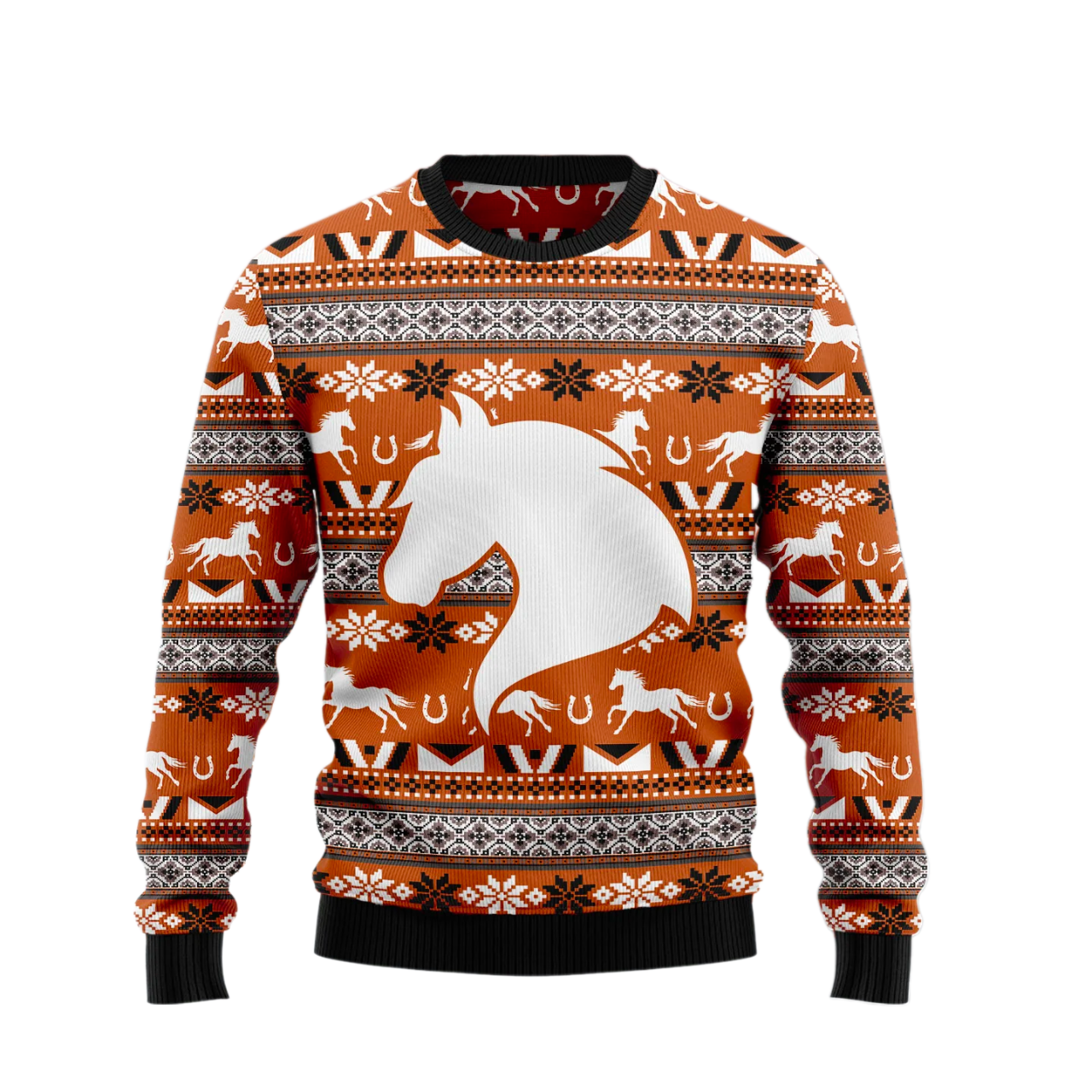 Horse Pattern Ugly Christmas Sweater For Men & Women Christmas Gift Sweater US1907 - WeCustomit