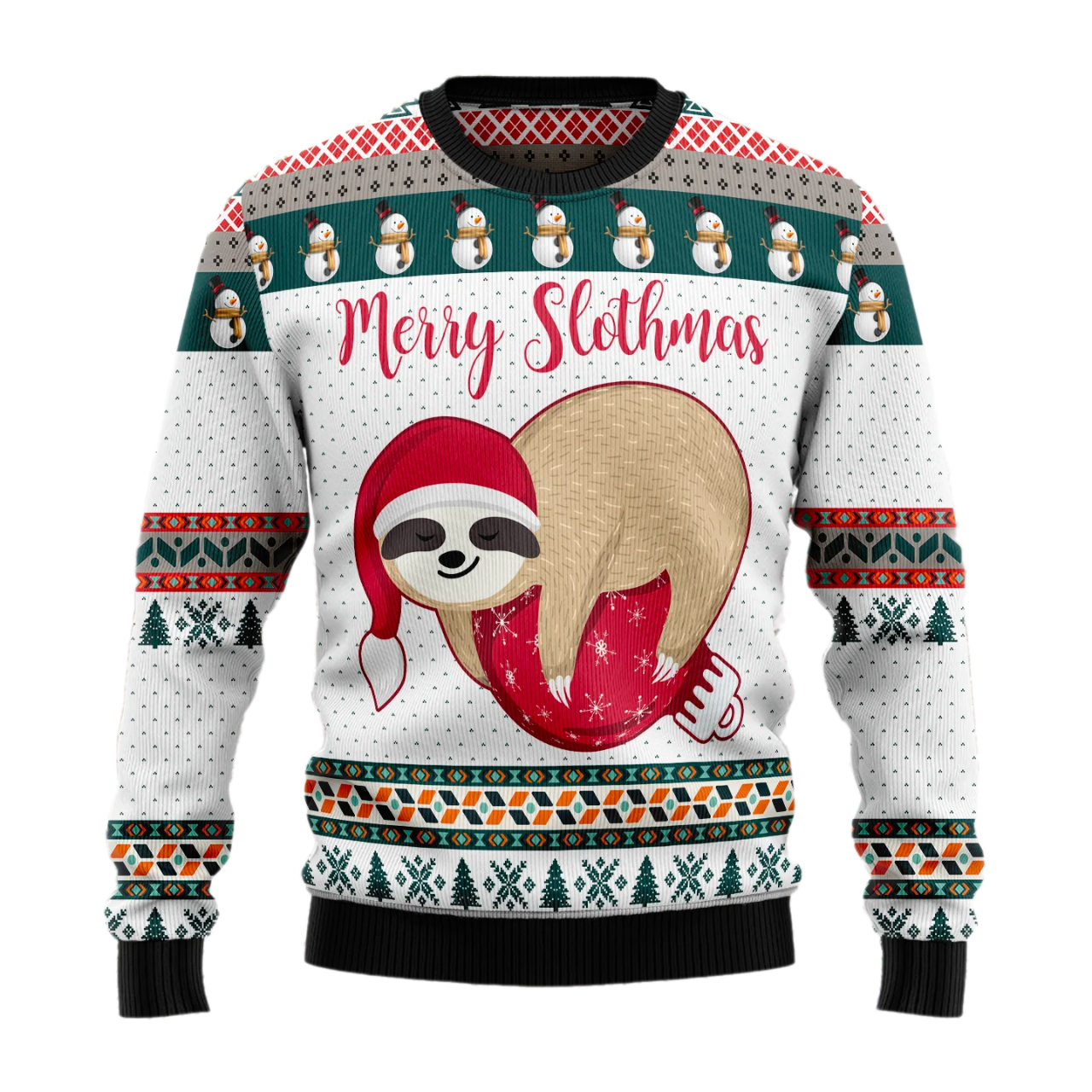 Merry Slothmas Ugly Christmas Sweater For Men & Women Christmas Gift Sweater US1920 - WeCustomit