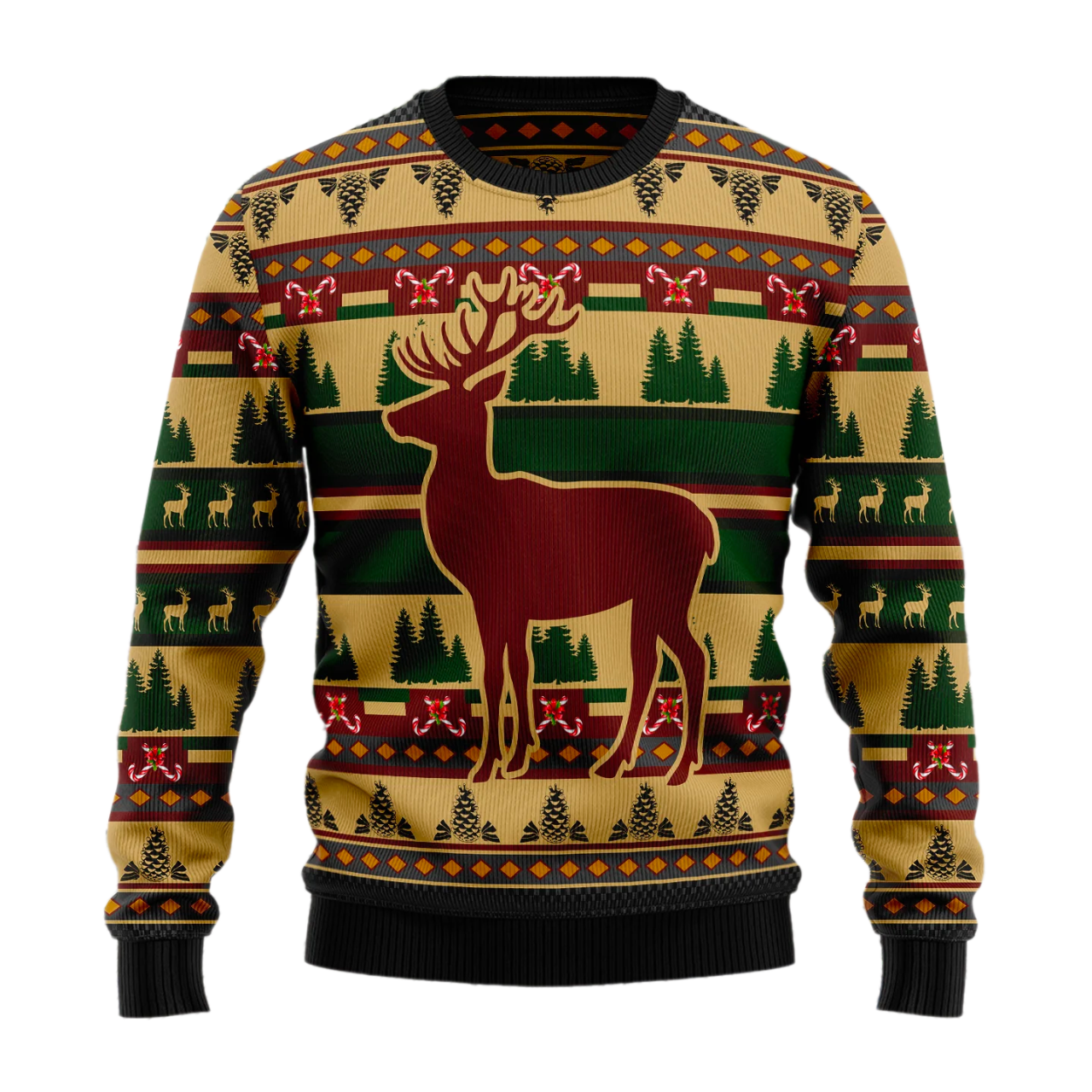 Deer Pattern Ugly Christmas Sweater For Men & Women Christmas Gift Sweater US1922 - WeCustomit
