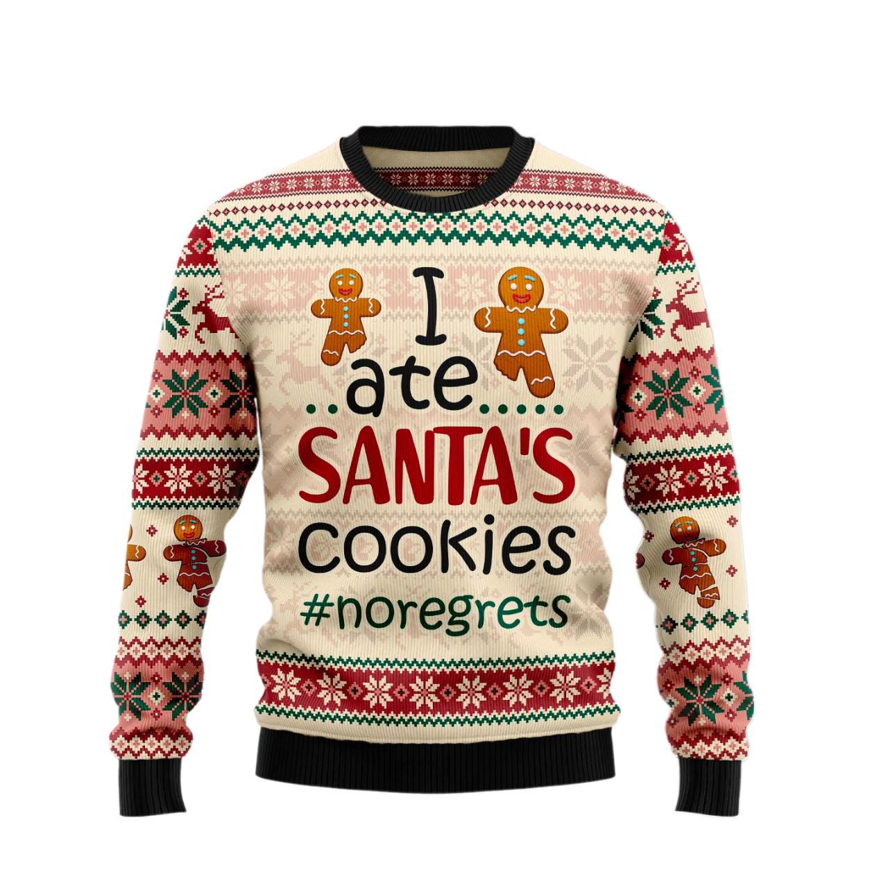 Santa‘s Cookie Ugly Christmas Sweater For Men & Women Christmas Gift Sweater US1923 - WeCustomit
