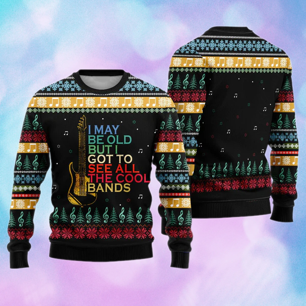 Guitar Old Vintage Ugly Christmas Sweater For Men & Women Christmas Gift Sweater US1992 - WeCustomit