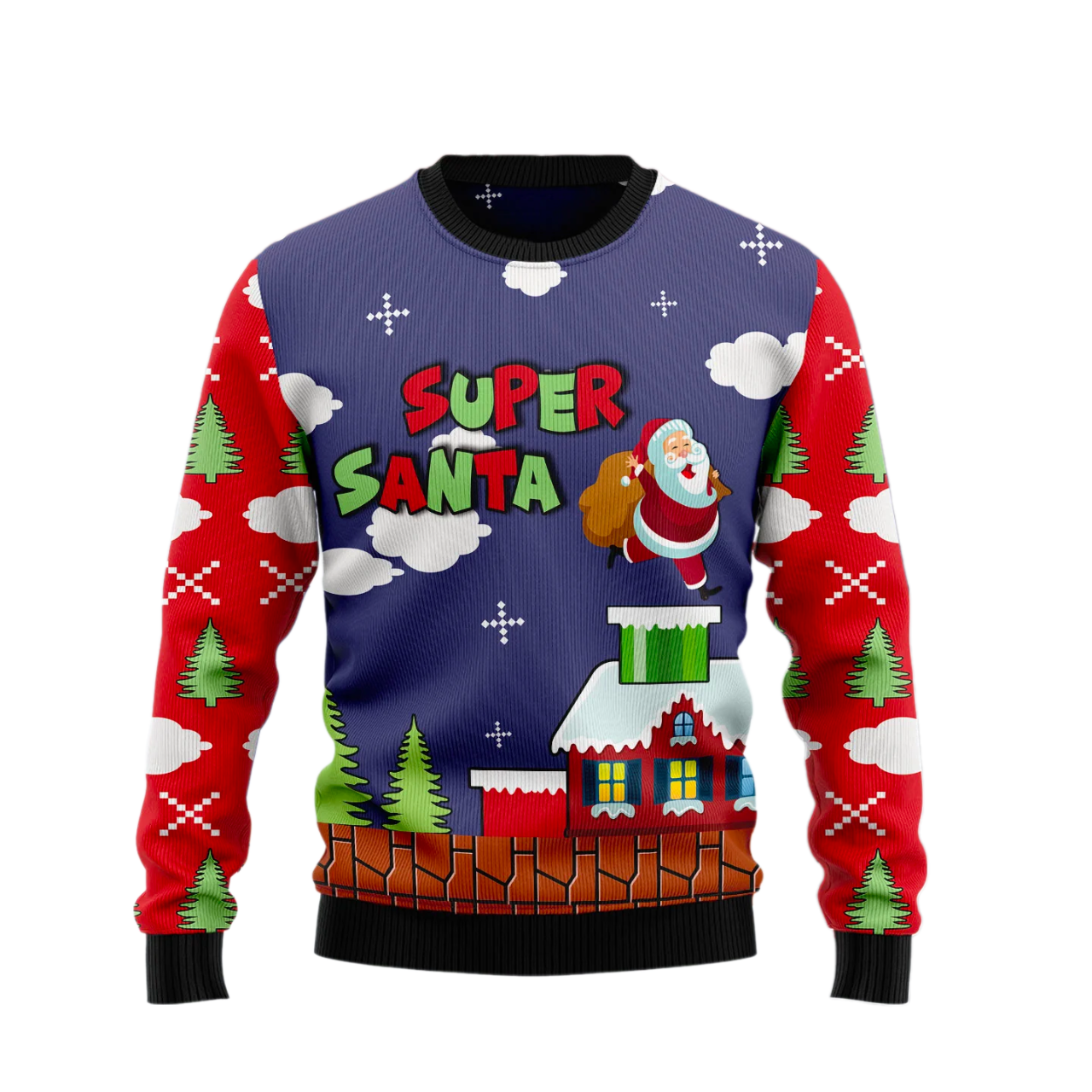 Super Santa Ugly Christmas Sweater For Men & Women Christmas Gift Sweater US1928 - WeCustomit
