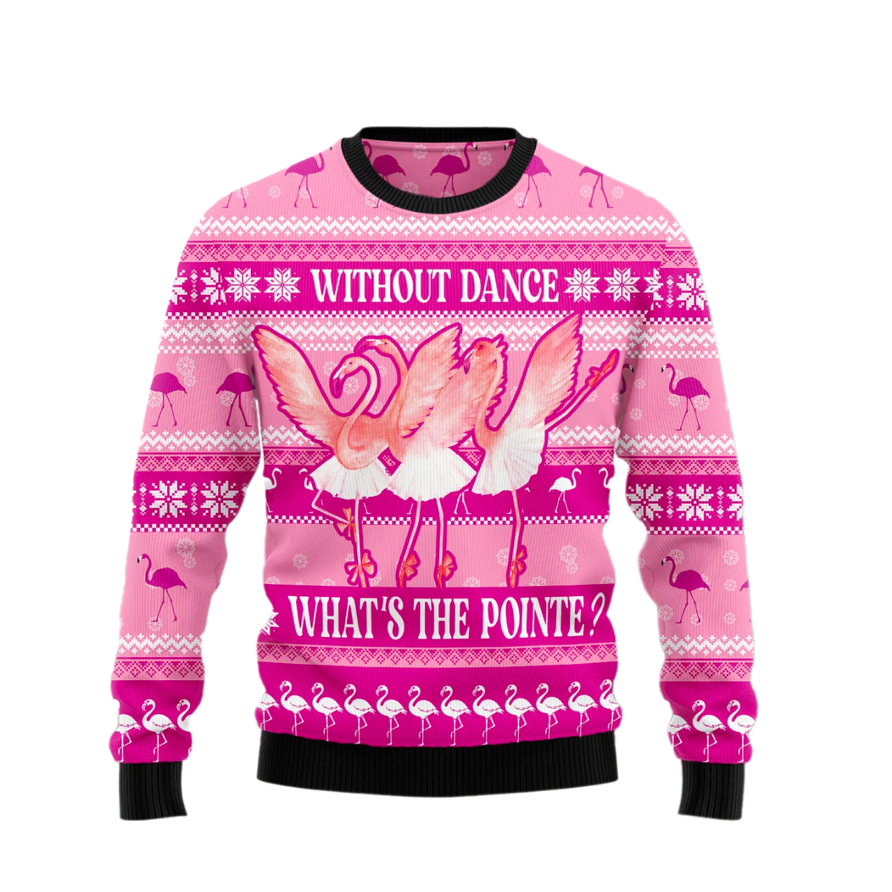 Flamingo Ballet Ugly Christmas Sweater For Men & Women Christmas Gift Sweater US1929 - WeCustomit