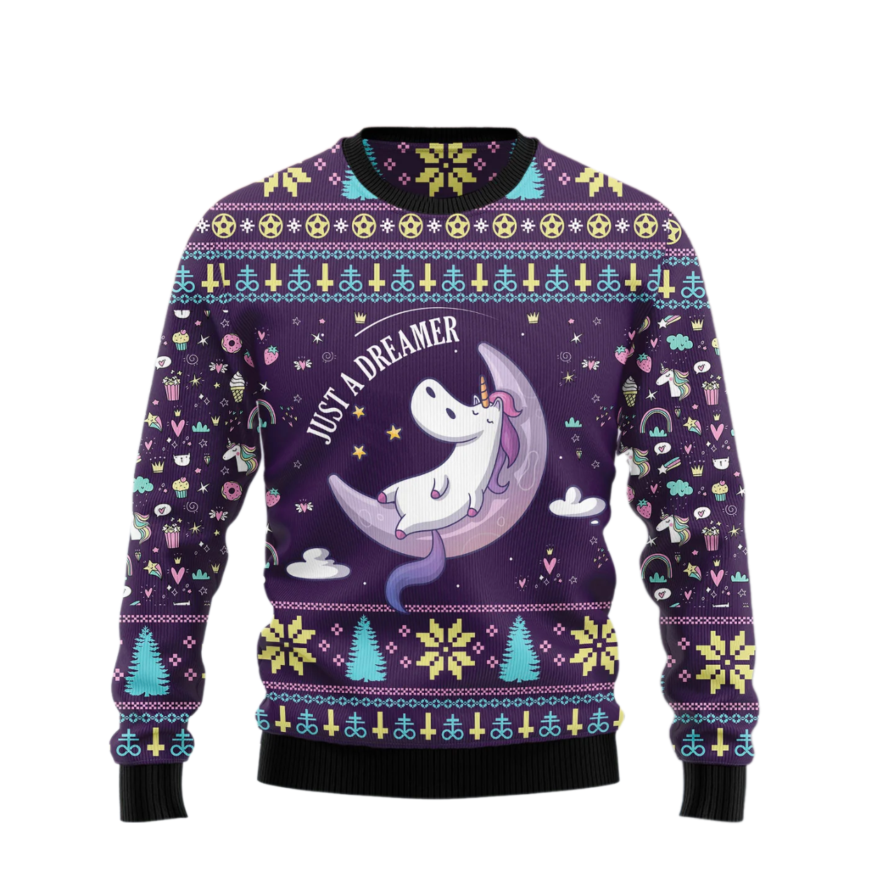 Unicorn Dreamer Ugly Christmas Sweater For Men & Women Christmas Gift Sweater US1931 - WeCustomit