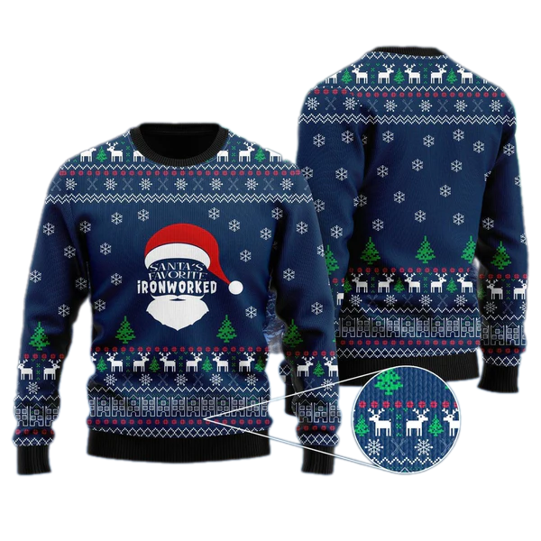 Santa's Favorite Ugly Christmas Sweater For Men & Women Christmas Gift Sweater US1997 - WeCustomit