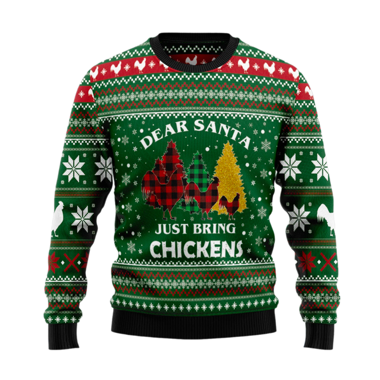 Dear Santa Just Bring Chickens Ugly Christmas Sweater For Men & Women Christmas Gift Sweater US2116 - WeCustomit