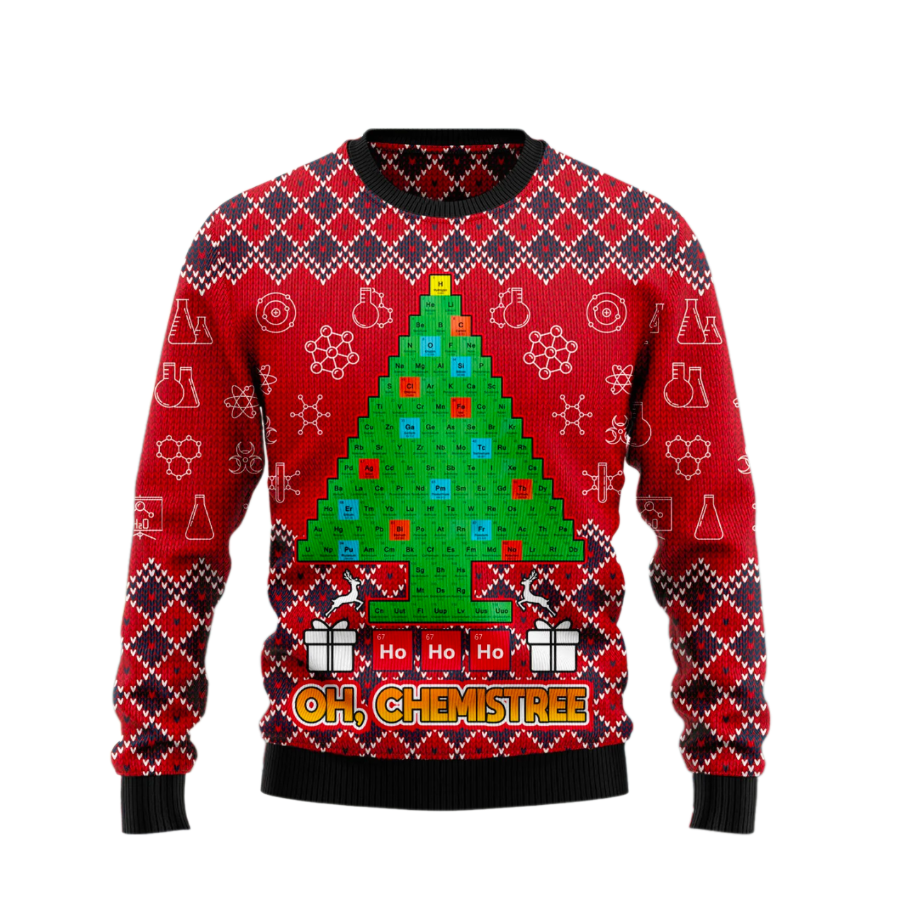 Ho Ho Ho Oh Chemistree Ugly Christmas Sweater For Men & Women Christmas Gift Sweater US2117 - WeCustomit