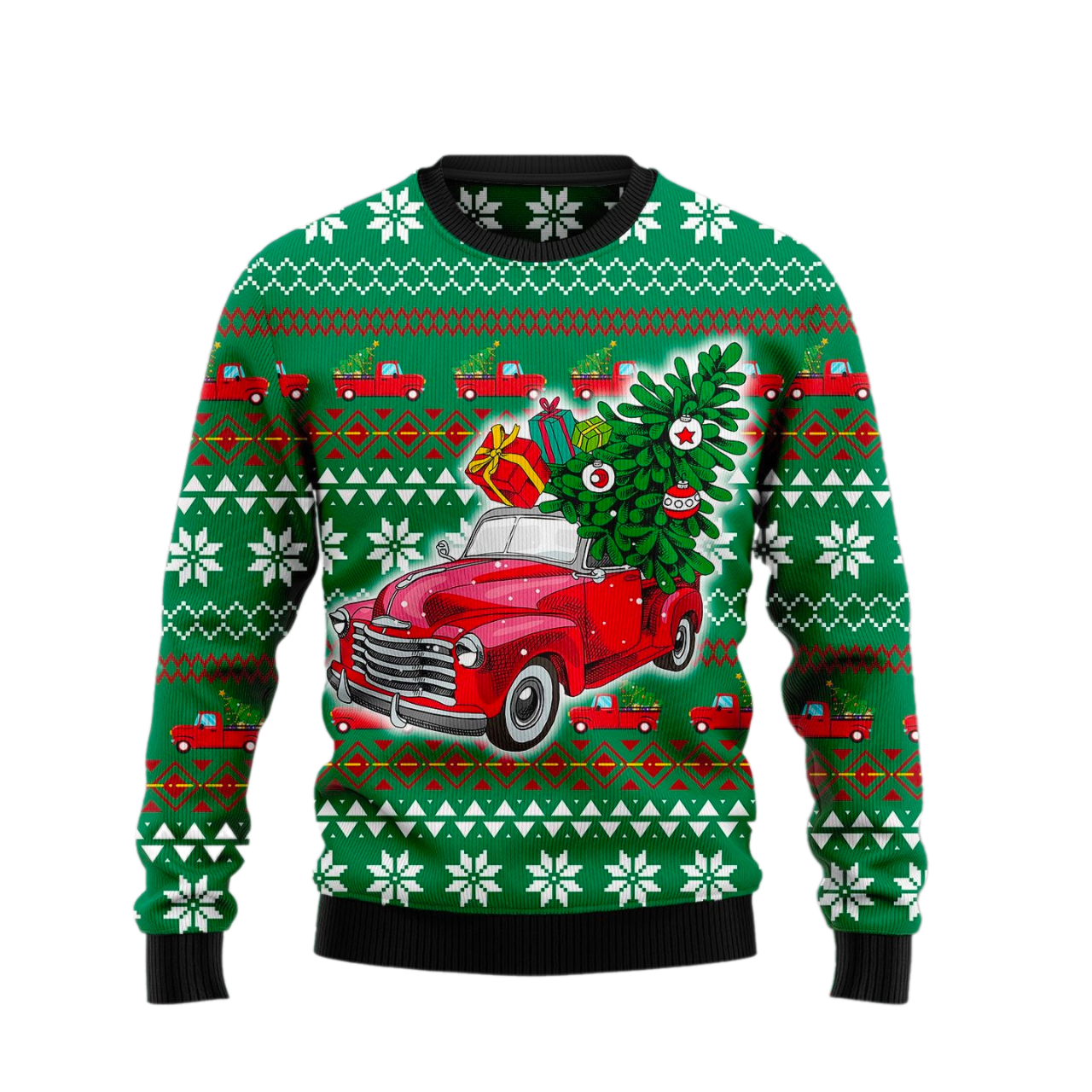 Pickup Truck Ugly Christmas Sweater For Men & Women Christmas Gift Sweater US2126 - WeCustomit