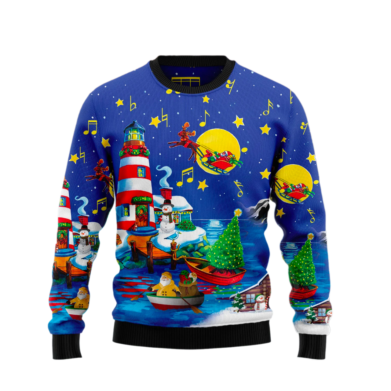 Christmas Lighthouse Ugly Christmas Sweater For Men & Women Christmas Gift Sweater US2132 - WeCustomit